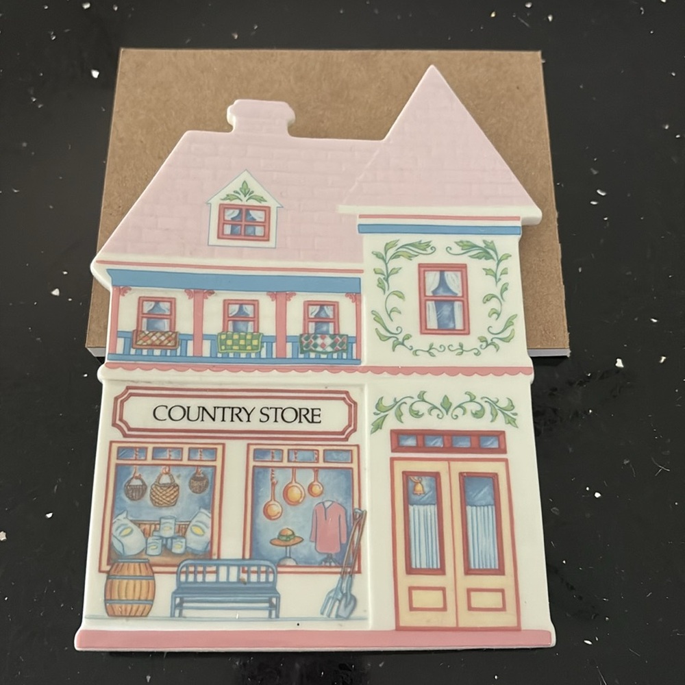 SET/4 Lenox Spice Village Vintage c1992 Porcelain Trivets Cottagecore Victorian - Picture 10 of 11
